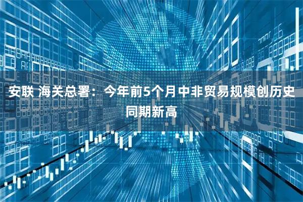 安联 海关总署：今年前5个月中非贸易规模创历史同期新高