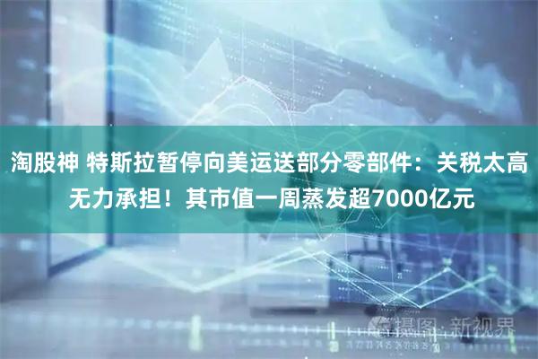 淘股神 特斯拉暂停向美运送部分零部件：关税太高 无力承担！其市值一周蒸发超7000亿元