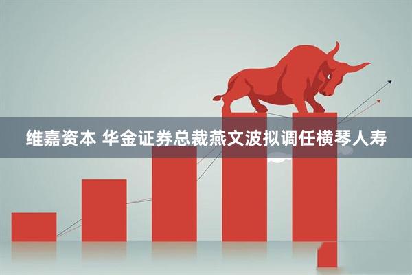 维嘉资本 华金证券总裁燕文波拟调任横琴人寿